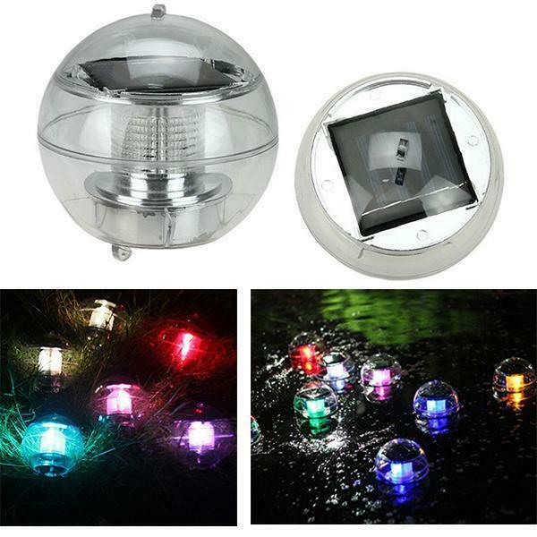 2X Solar Power Water Floating Light Swimming Pool Ball 7-Color LED Flashing Lamp