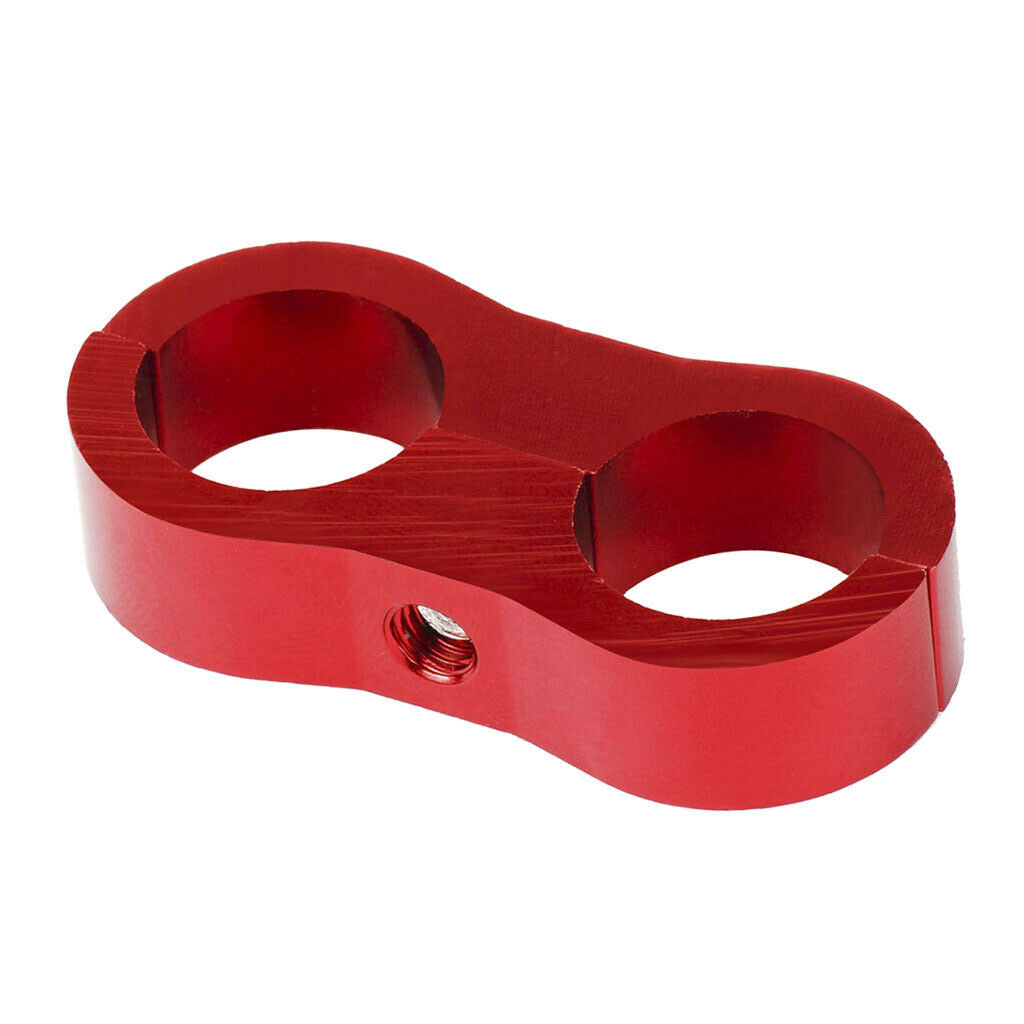 Universal Dual Fuel Hose Separator Clamp Billet Line Clamp AN8 Red