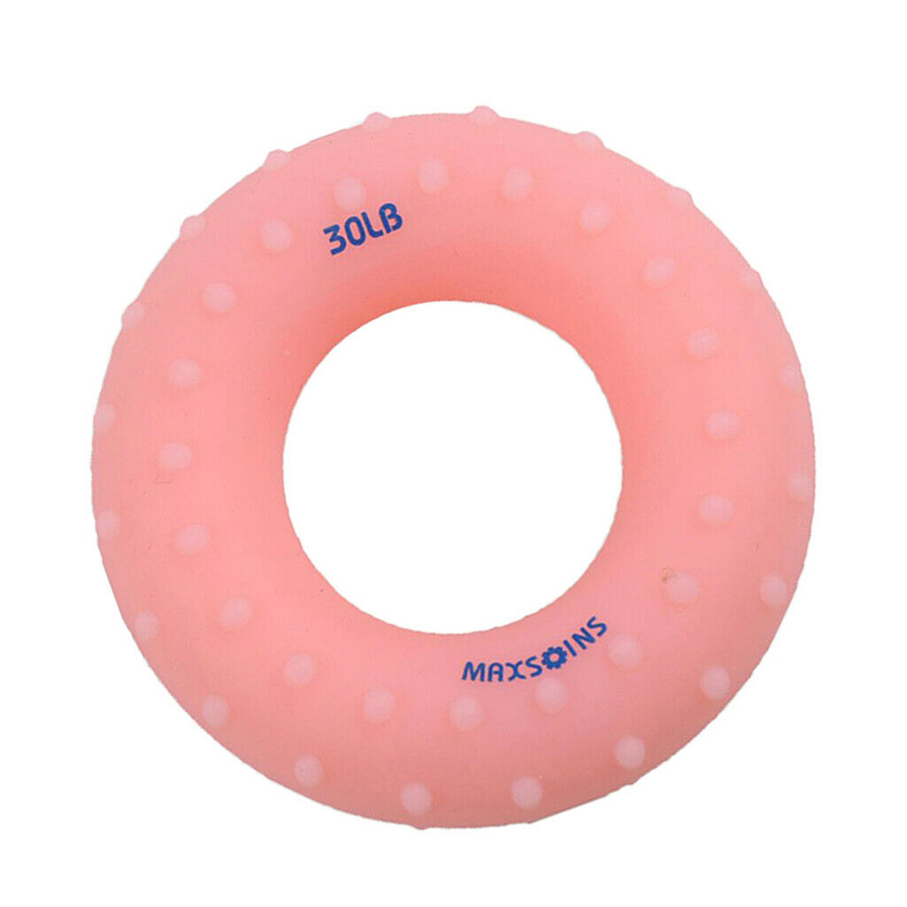 Finger Gripper Strengthener Hand Grip Exerciser Ring 30LB Pink