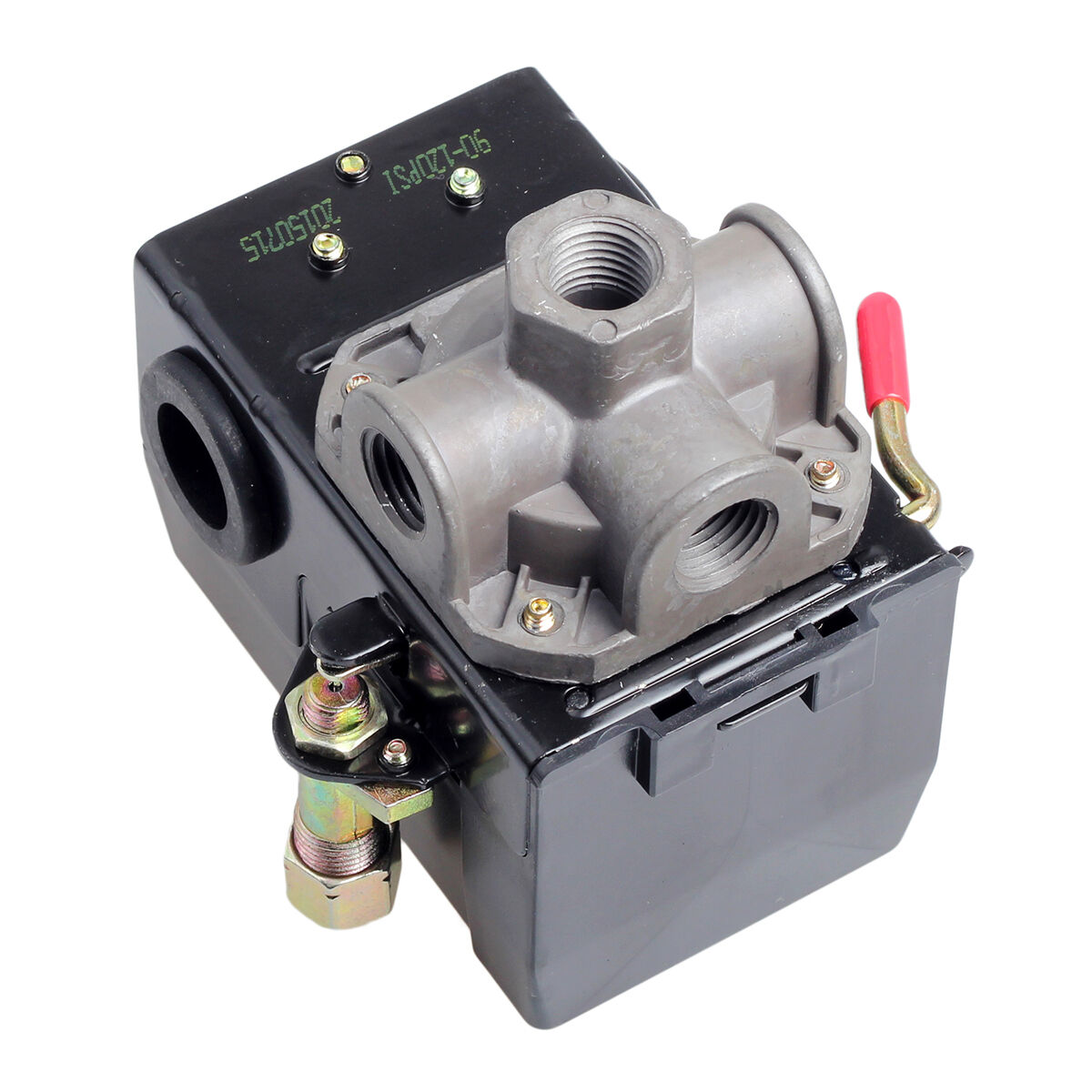 120PSI 4 Port Unloader On/Off Lever Air Compressor Pressure Switch Control Valve