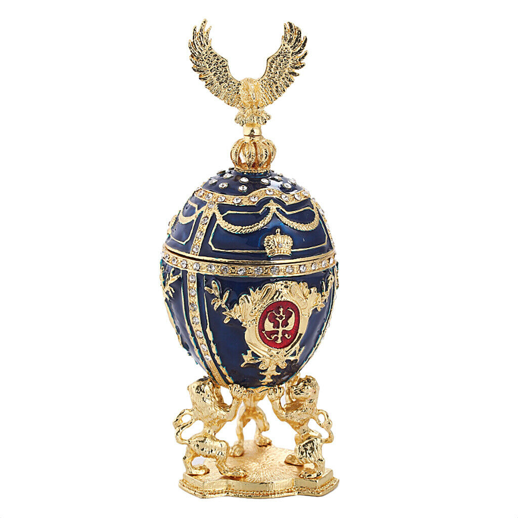 Exquisite Home Decoration Russian Easter Egg with Enamel Painted Metal Crafts