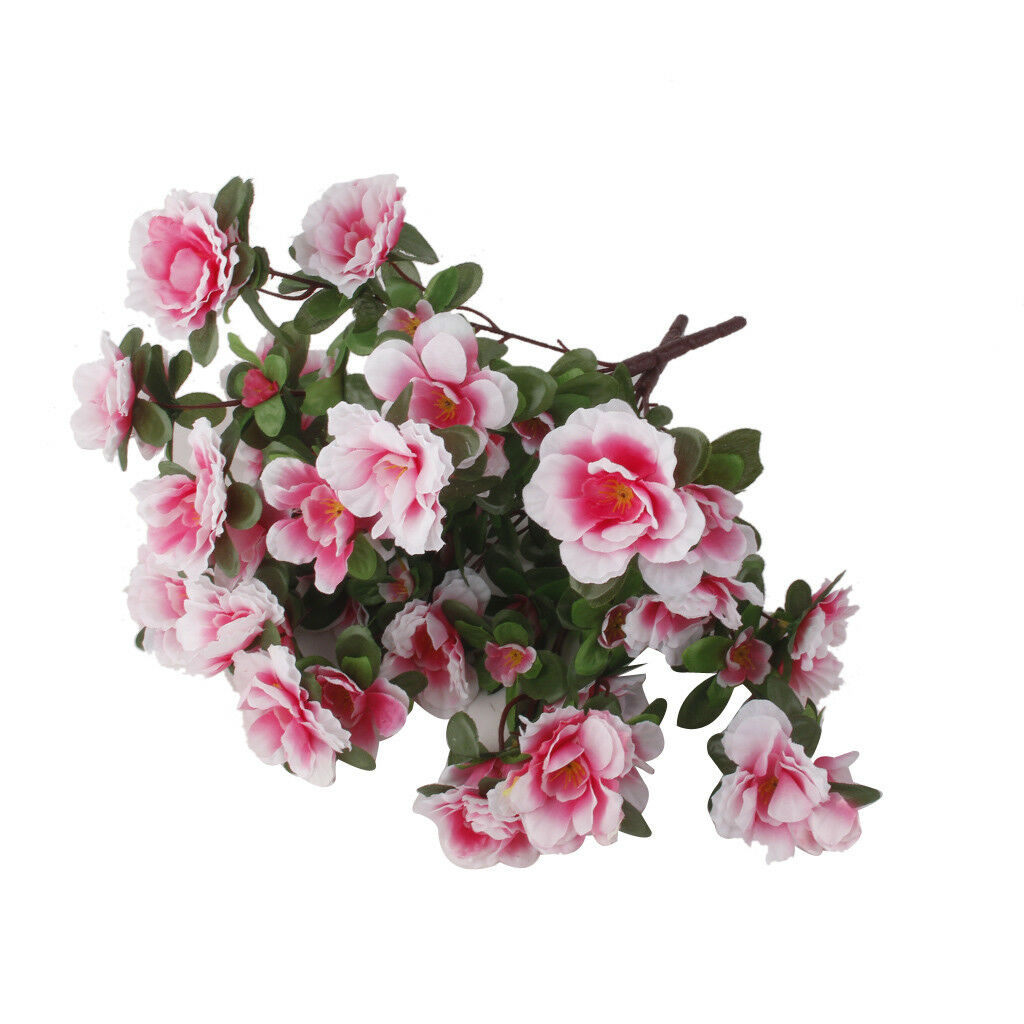 2 x Artificial False Azalea 29 Head Flowers Home Party Garden Decor Pink