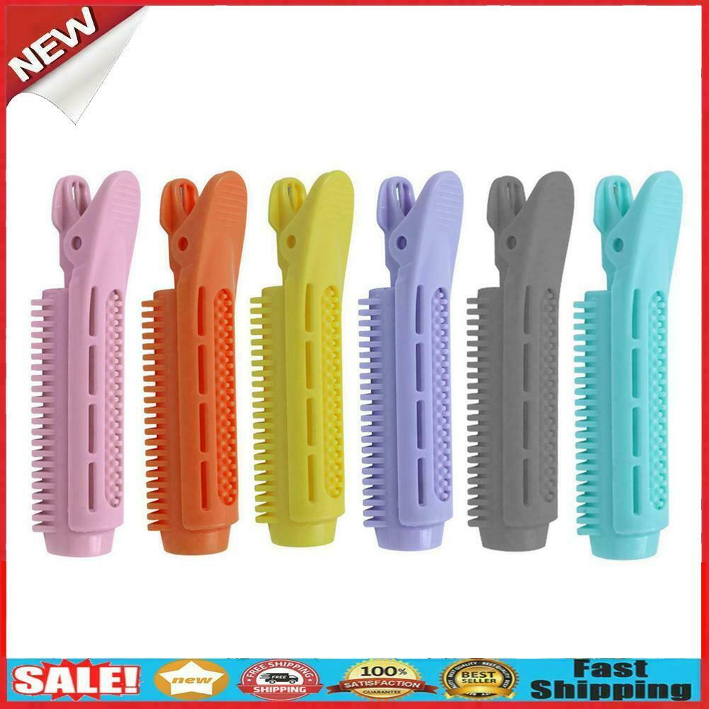 6pcs Hair Root Fluffy Clip Set Hair Curler Clamps Perm Rods Hair Rollers @