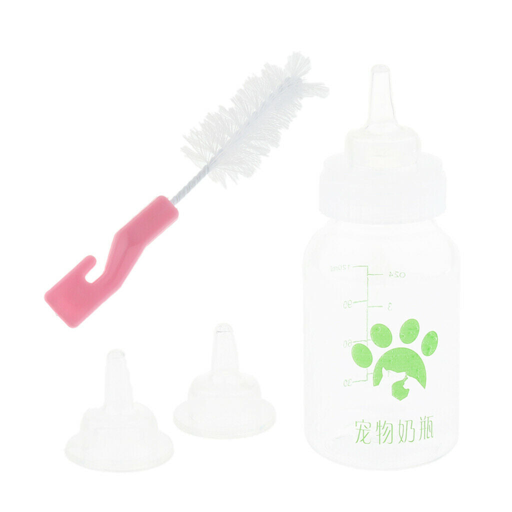 120ml Soft Dog Cat Silicone Gel Nipple Pacifier Pet Milk Bottle Feeding Tool