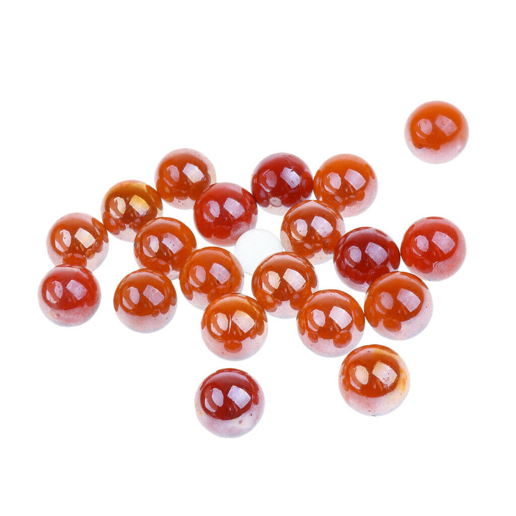 Pack of 20 16mm Different Glass Marbles. Traditional Game of Champagne