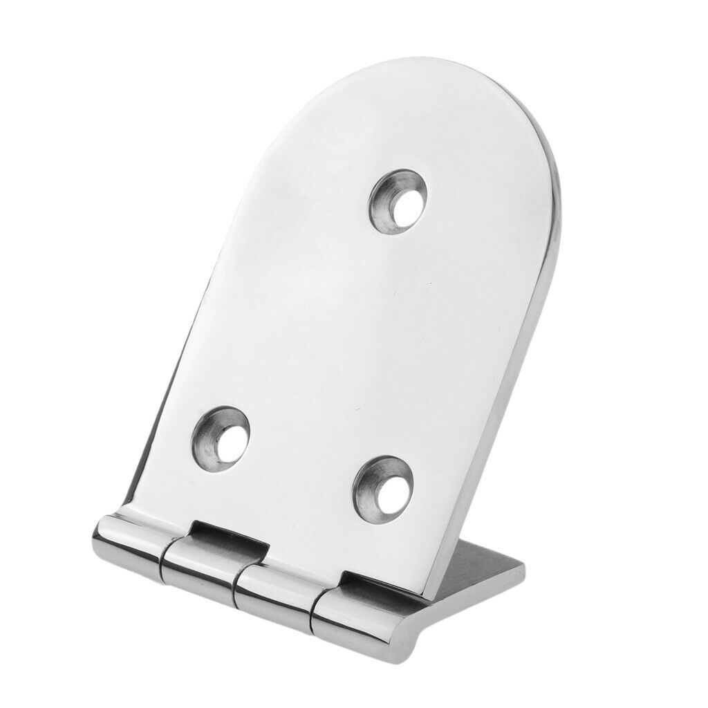 Short Round Side Marine 316 Stainless Steel Boat Door Hatch Hinge 127 x 65mm