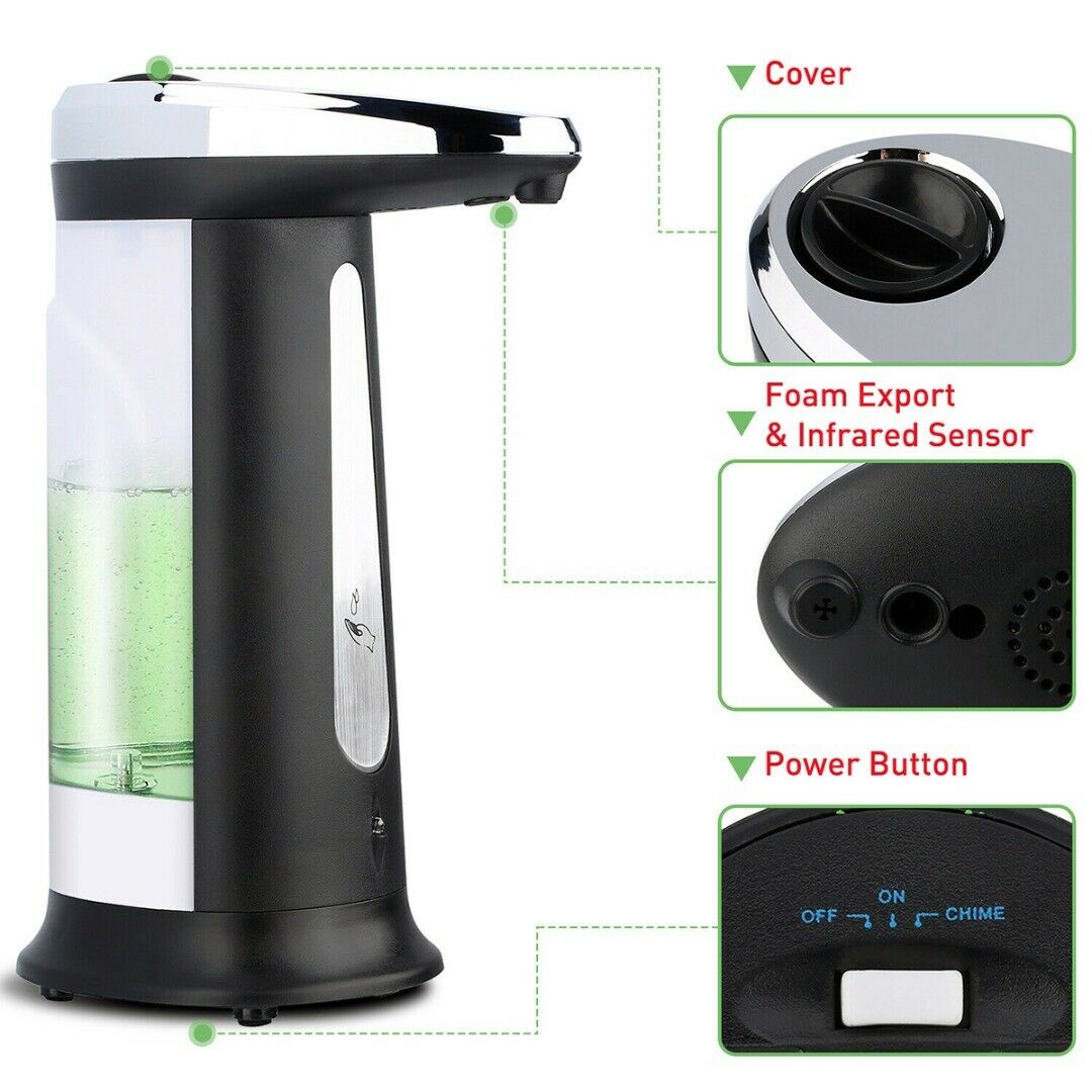 400ML Automatic Liquid Soap Dispenser Touchless IR Infrared Sensor Handsfree