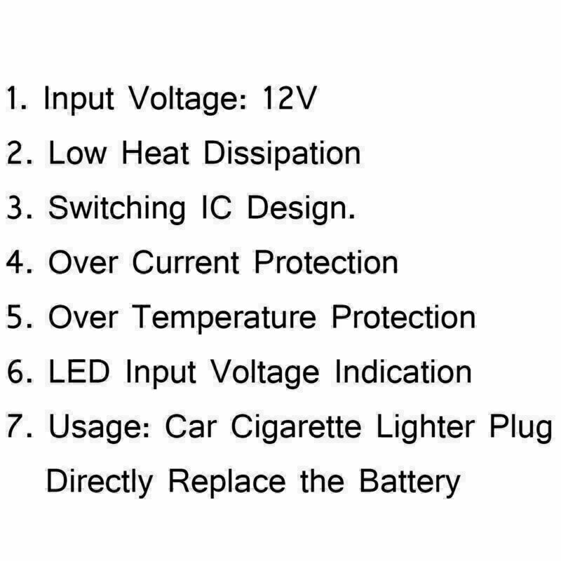 1x Car Charger Battery Eliminator For PX-777/888/328/728/777Plus V1000/3288S CN