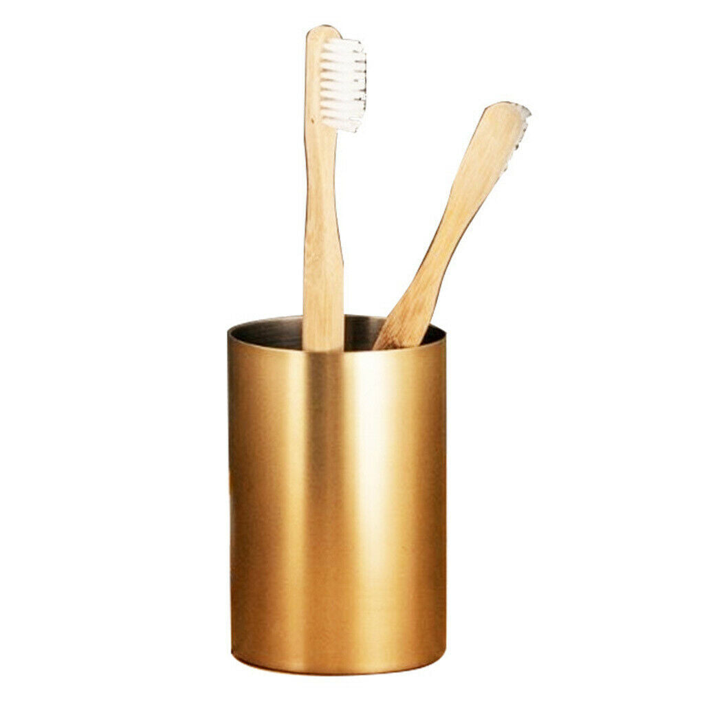 Aluminum Alloy Cylinder Tabletop Container Cosmetic Makeup Pen Brush Holder