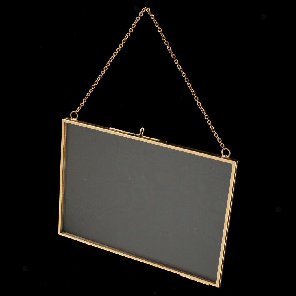 Chic Hanging Clear Picture Photo Frame Display Frames with Hook & Chain