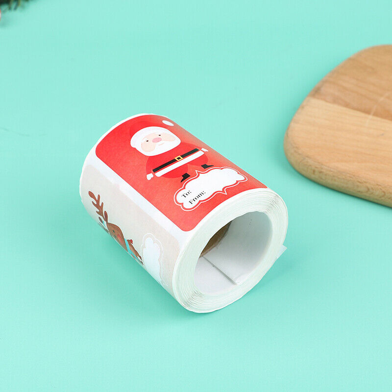 250pcs/Roll 6 Designs Adhesive Christmas Gift Name Tags Xmas Stickers PresenBDA