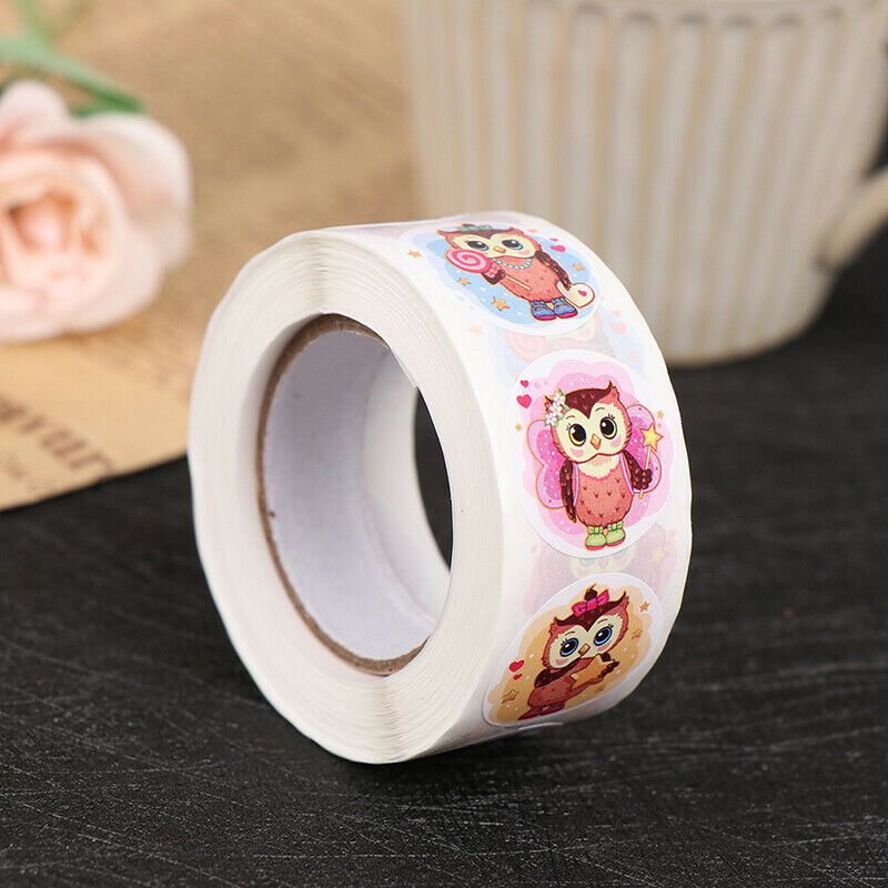 500pcs/roll Cartoon Animals Stickers Reward Words Stickers for Student KidsFCA