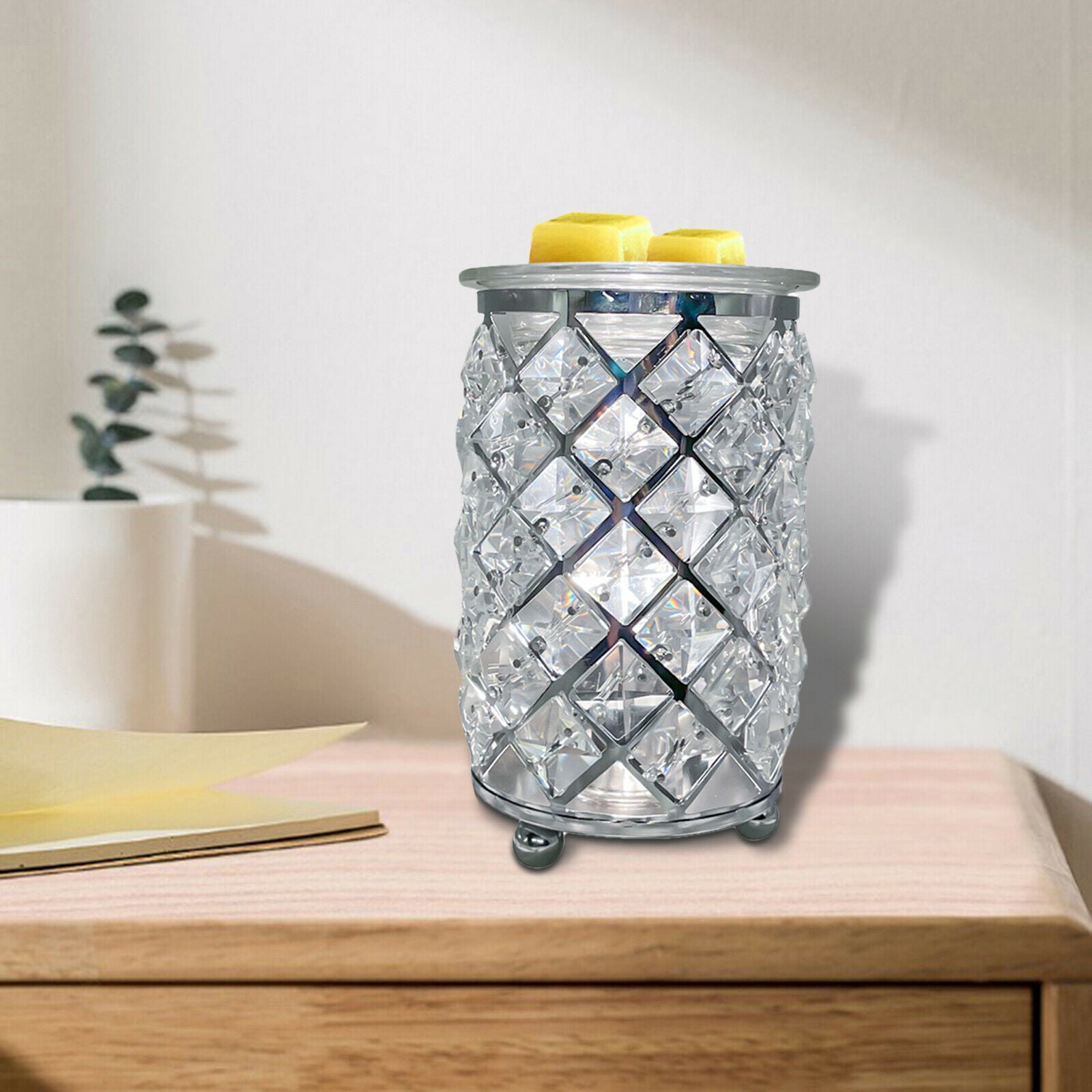 Crystal Scented Thermal Candle Warmer Wax Melter Lamp Home Tabletop Lights
