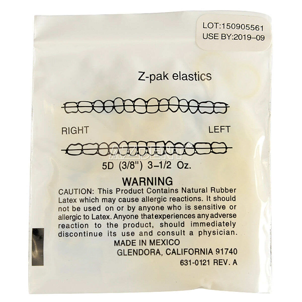 2X Dental Orthodontic Elastic Rubber Bands 5000pcs 3.5OZ 3/8" Monkey