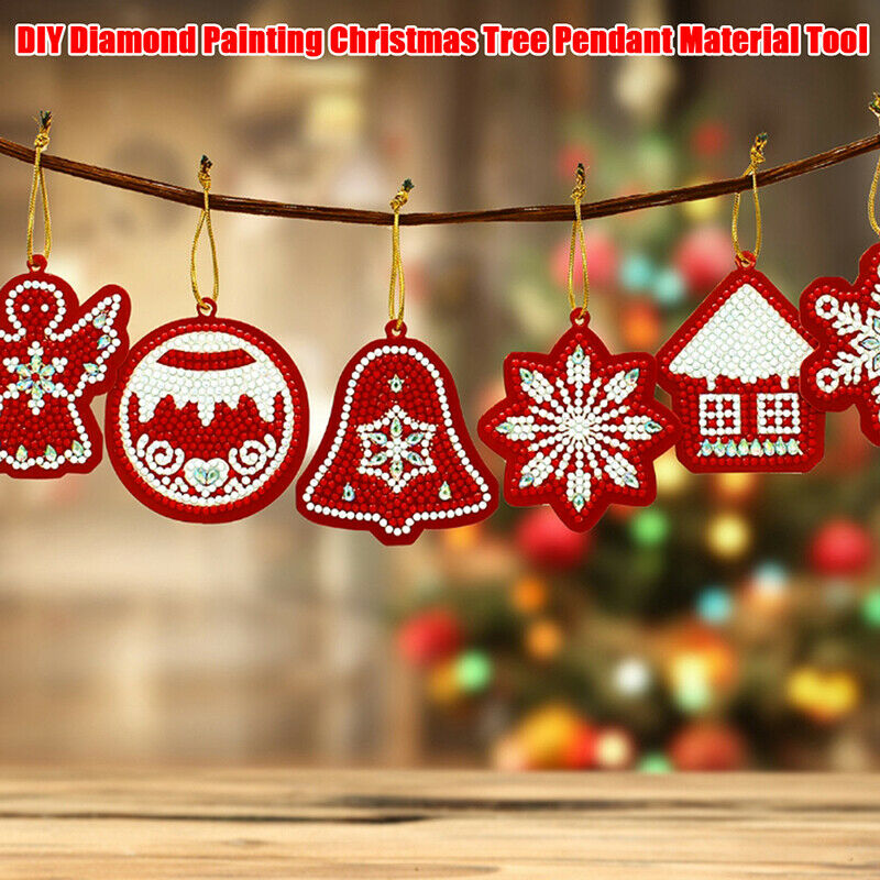 DIY 5D Diamond Painting Christmas Tree Pendant Hanging Ornament Decoration Cr DD