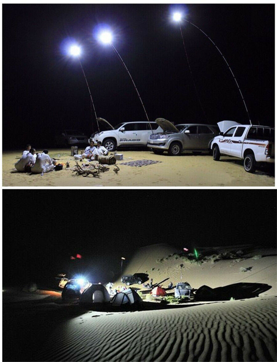 12V 20W Green LED Underwater Fishing Light +Outdoor Telescopic Fishing Rod Lamp