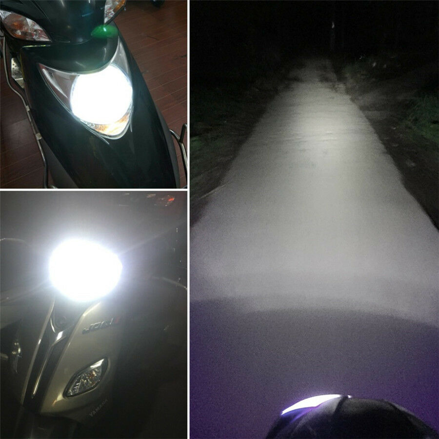 1Pcs P15D 12 SMD LED Motorcycle Headlamp DRL 6000K White for Scooter ATVs, UTVs