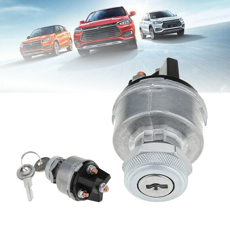 Universal Replacement Ignition Switch Lock Cylinder With 2 Keys For Car Auto Ad