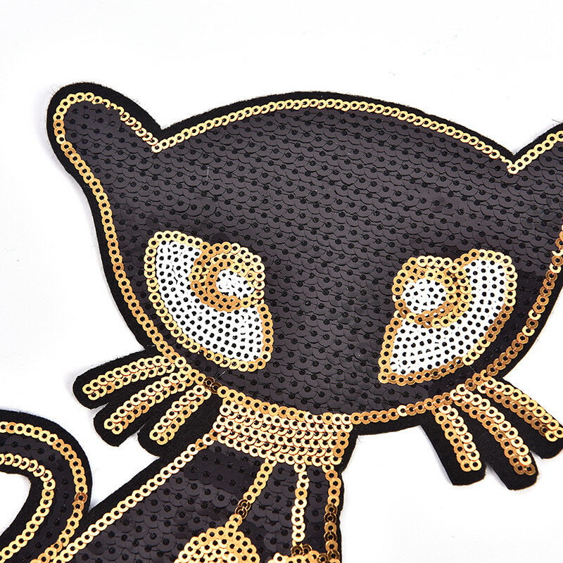 sequins patch sexy pussy cat applique embroidery Iron on patch clothessti.l8