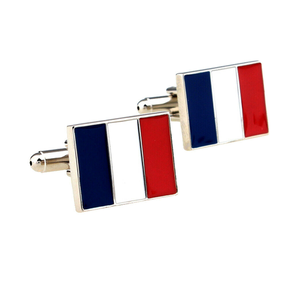 Upscale Hot French Flag Shirt Cufflinks Luxury Cuff Links for Men's Wedding