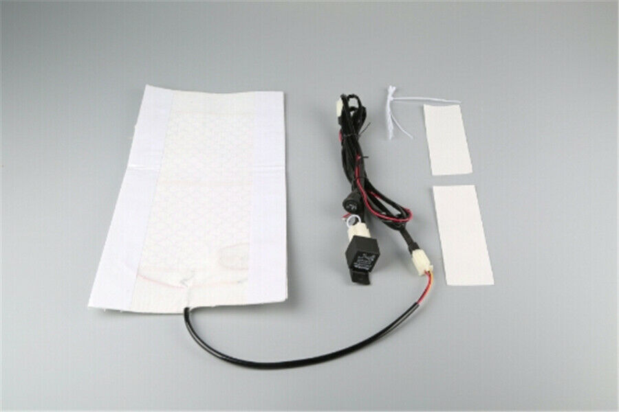 12V Motorcycle ATV Bike Carbon Fiber Seat Heater Warmer Kit Heated Pad Universal