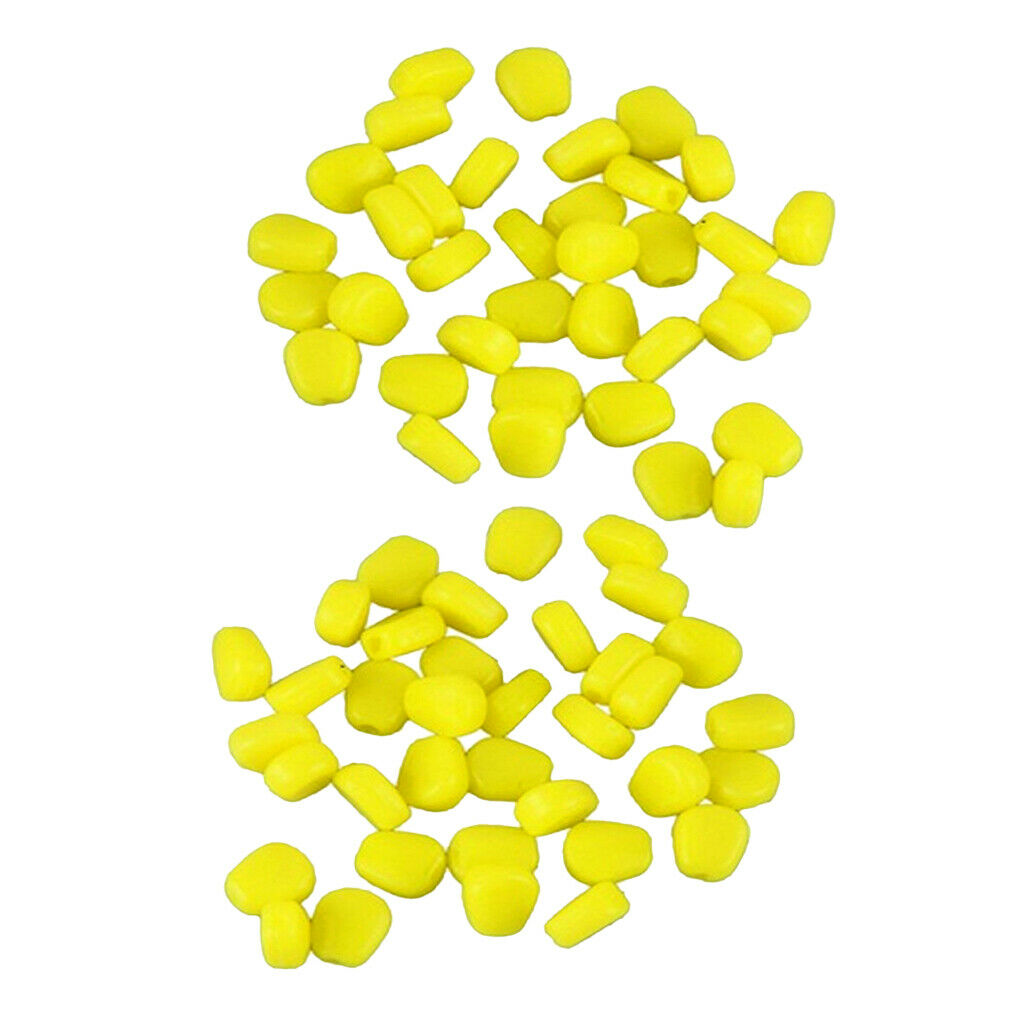100pcs Floating Baits Soft Shaped Corn Thick Yellow  Up Lures Carp Fishing Sport
