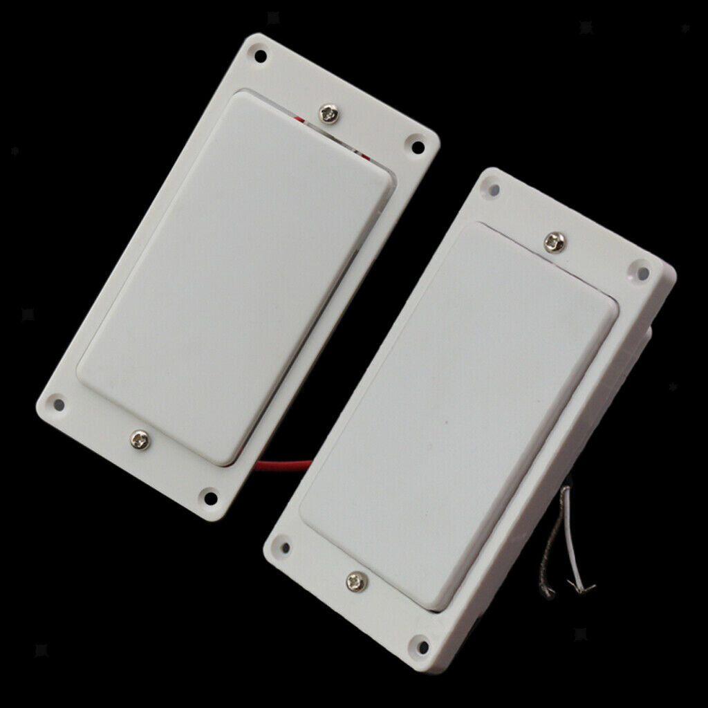 2x White Sealed Humbucker Pickup Frame Spare Parts for