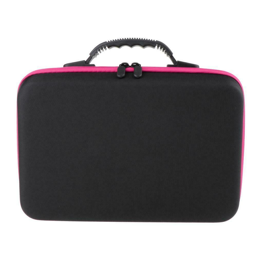 Portable Essential Oils Carrying Case Travel Holds 60 Bottles 5ml-15ml Pink