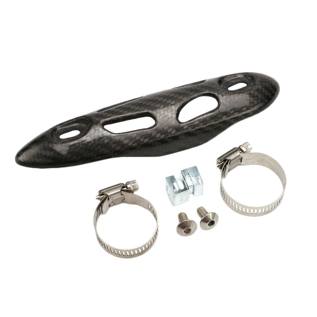 Universal Carbon Fiber Exhaust Silencer Pipe Heat Resistant Protective Case