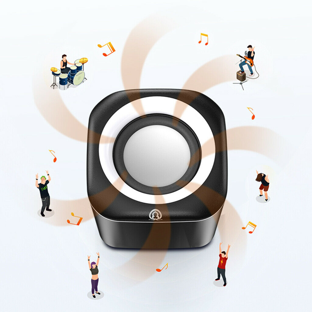 Plastic 3.5mm Computer Speakers USB-Powered Volume Control Surround Sound