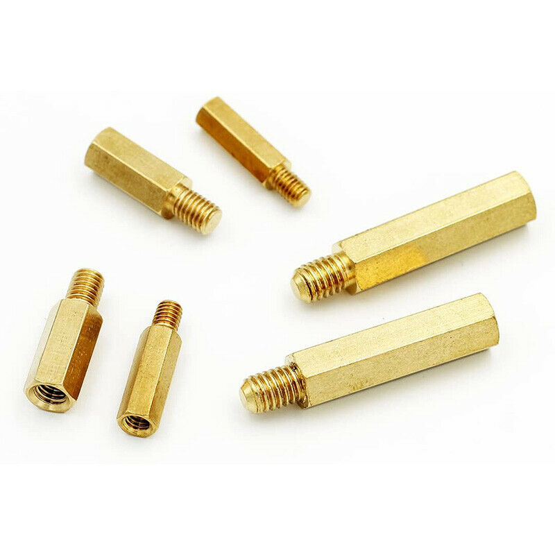 2X(140 Pieces Brass Sp Standoff Screw Nut Assortment Threaded Standoff Kit,L7K7)