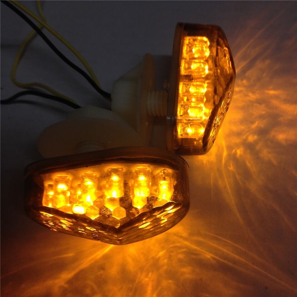 LED Turn Signals Lights for Kawasaki ZX6R ZX7R ZX9R ZX10R ZX12R ZZR600 Clear