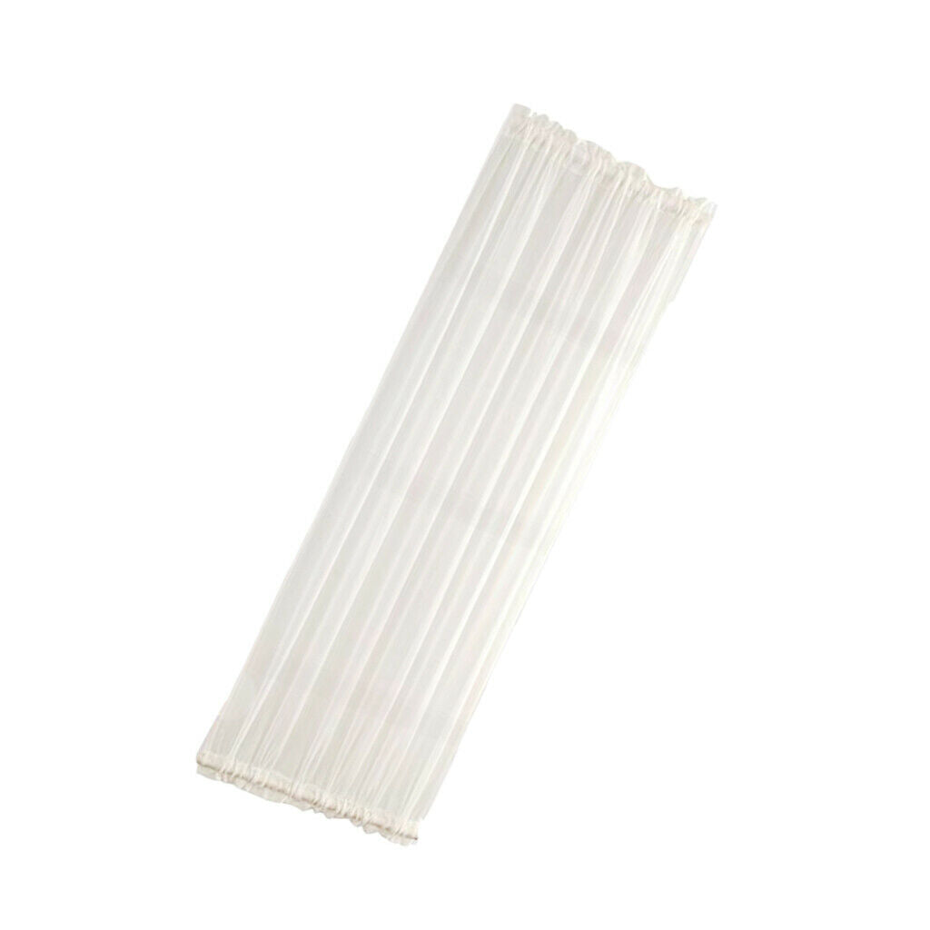 French Door Curtains Blackout Patio Door/Glass Curtain Panel White 64x183cm