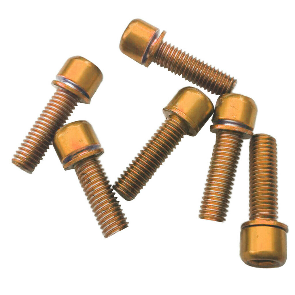 12x Hex Socket Screws M5x18 for Rear Rack Water Bottle Cage Holder Golden