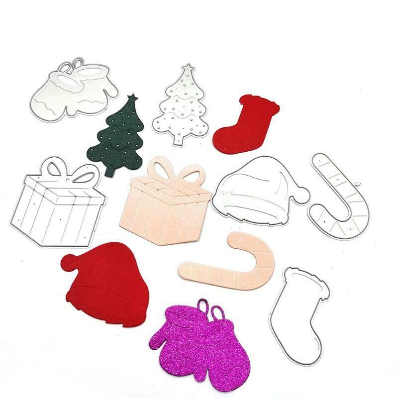 Christmas Stocking Tree Metal Cutting Dies Stencil DIY Scrapbooking Album Paper