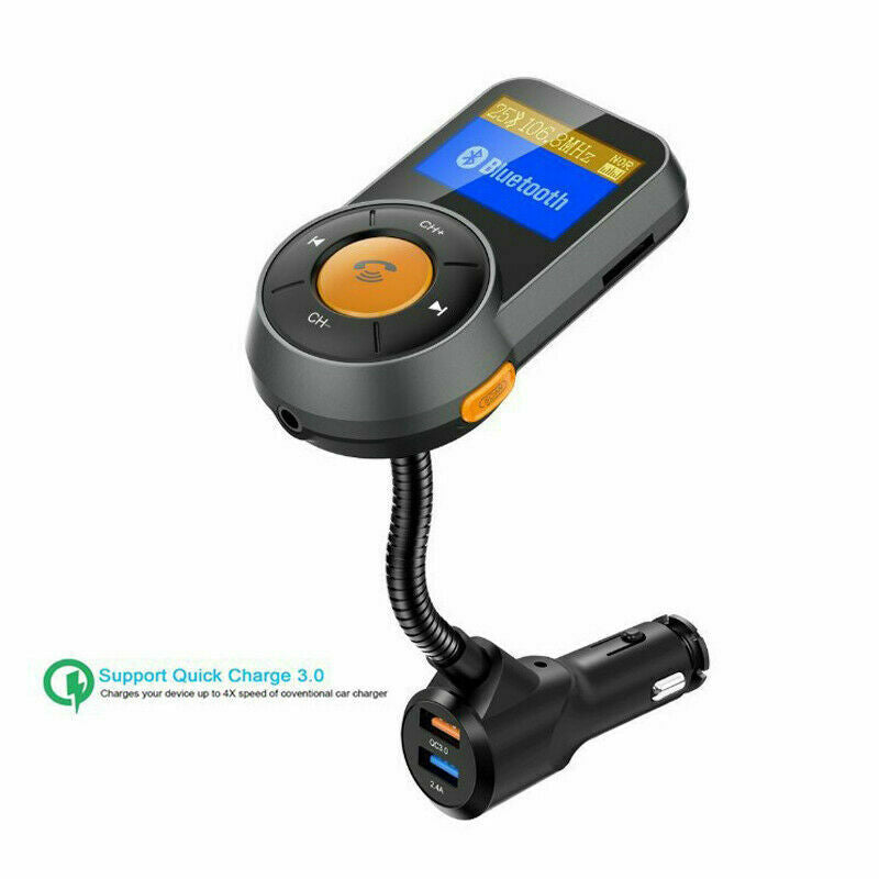 Bluetooth Auto Car FM Transmitter MP3 Player Handsfree USB Charger TF Cigar Plug