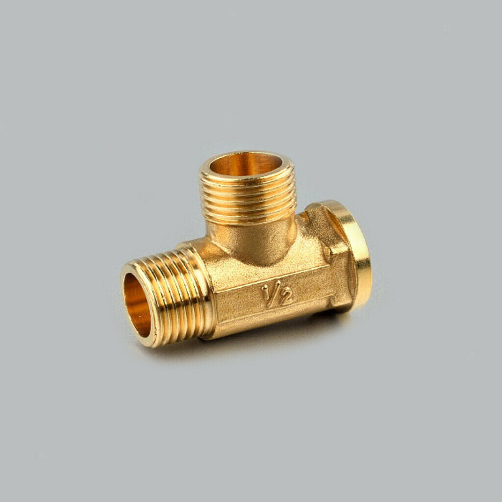 1/2 inch Male x  Male x Female Thread Pipe Tee Fitting Adapter Tube 3 Way
