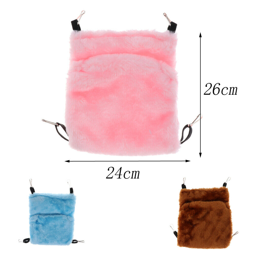 2 Pieces Squirrel Hammock, Small Animals Cotton Hanging Bed - Mat House Cage