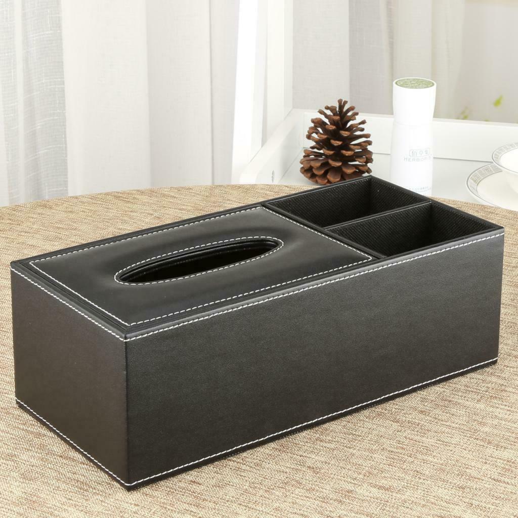 Tissue box Multi-functional desktop boxes Black