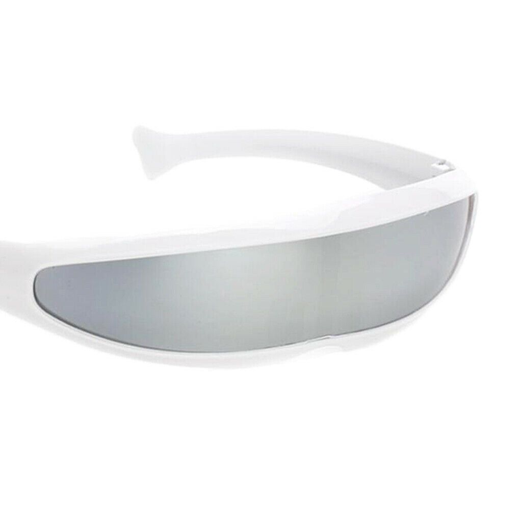 9/pack Mirrored Futuristic Shield Sunglasses Cyclops Visor Glasses Costume for