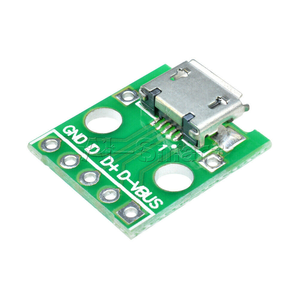 10pcs MICRO Female USB to DIP Adapter Converter for 2.54mm PCB Board DIY Power
