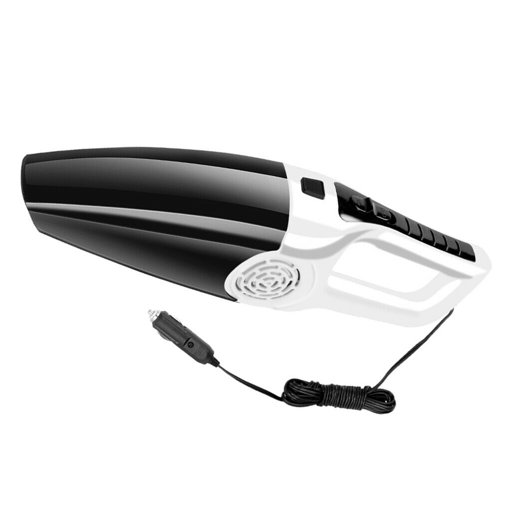 Portable 120W 12V Handheld Cyclonic Car Vacuum Cleaner Wet/Dry  White