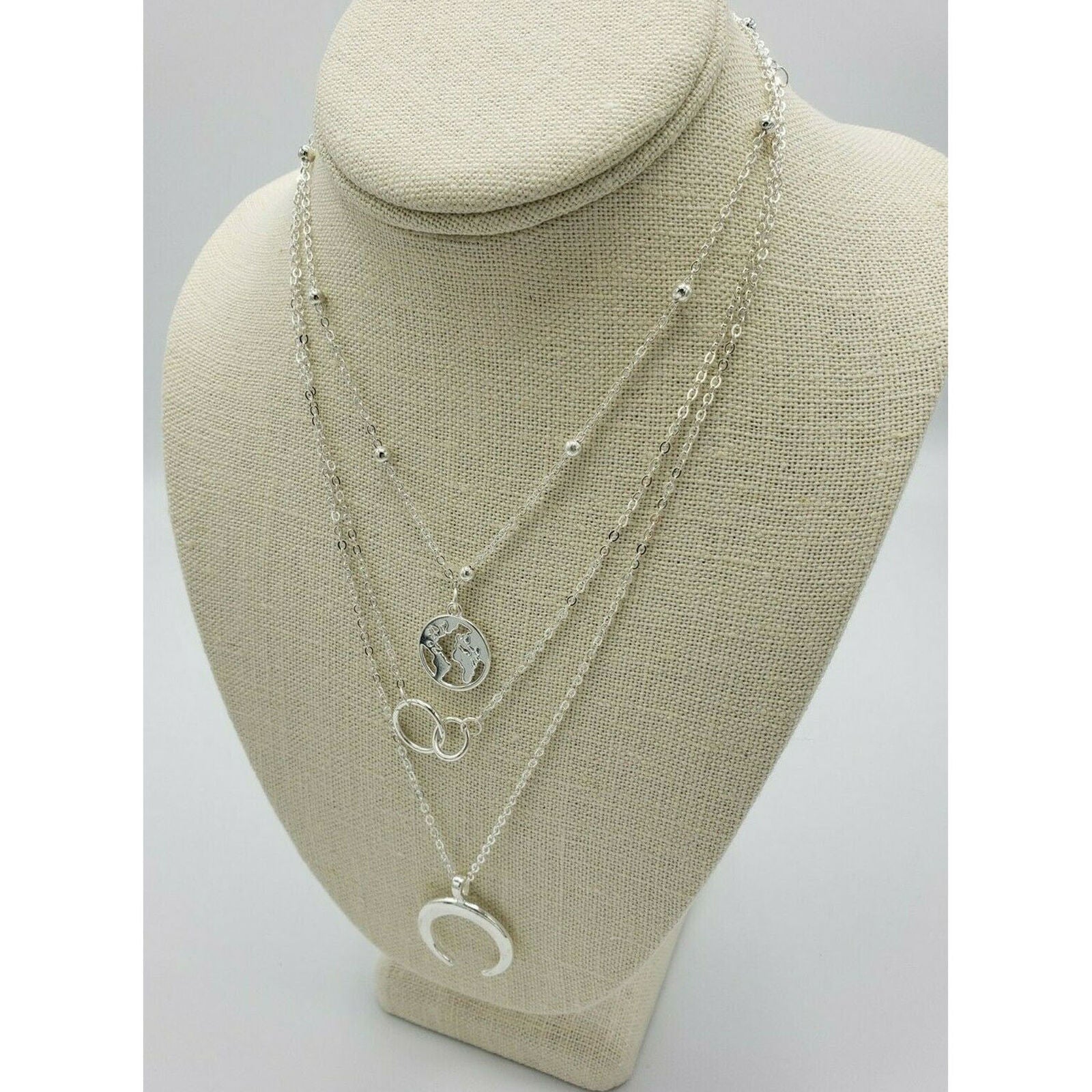 Women Boho Multi-Layer Long Chain Pendant Choker Necklace Costume Jewelry Gift
