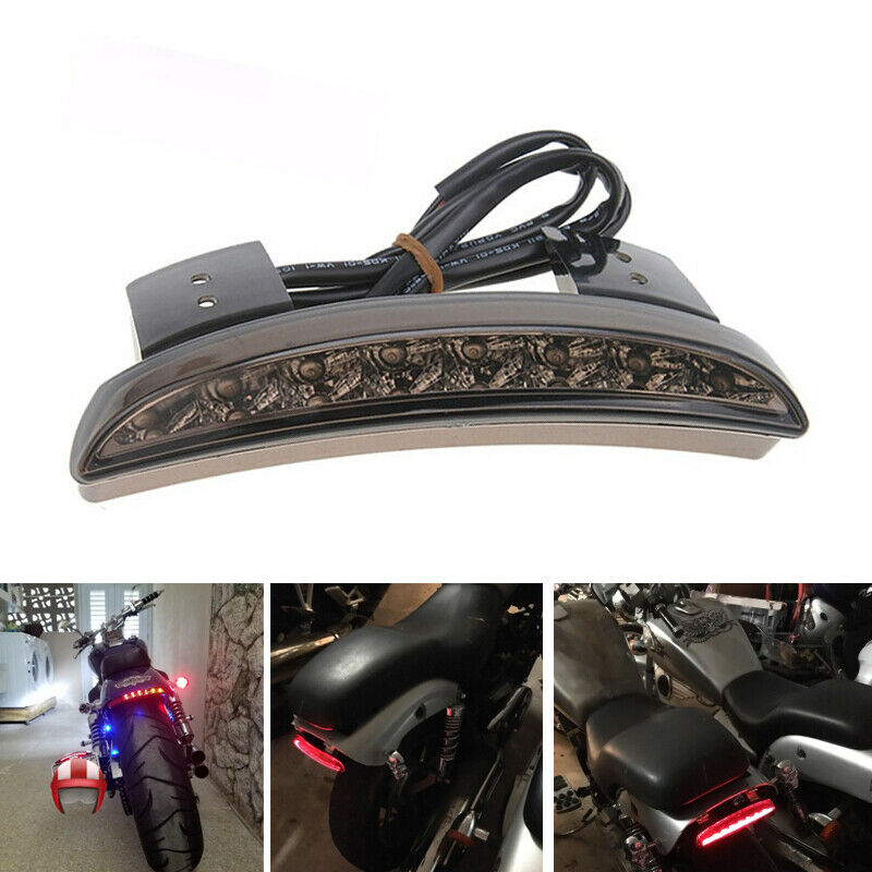 12V 20W Motorcycle Chopper Brake Stop Tail Light LED Bulb License Plate Holder