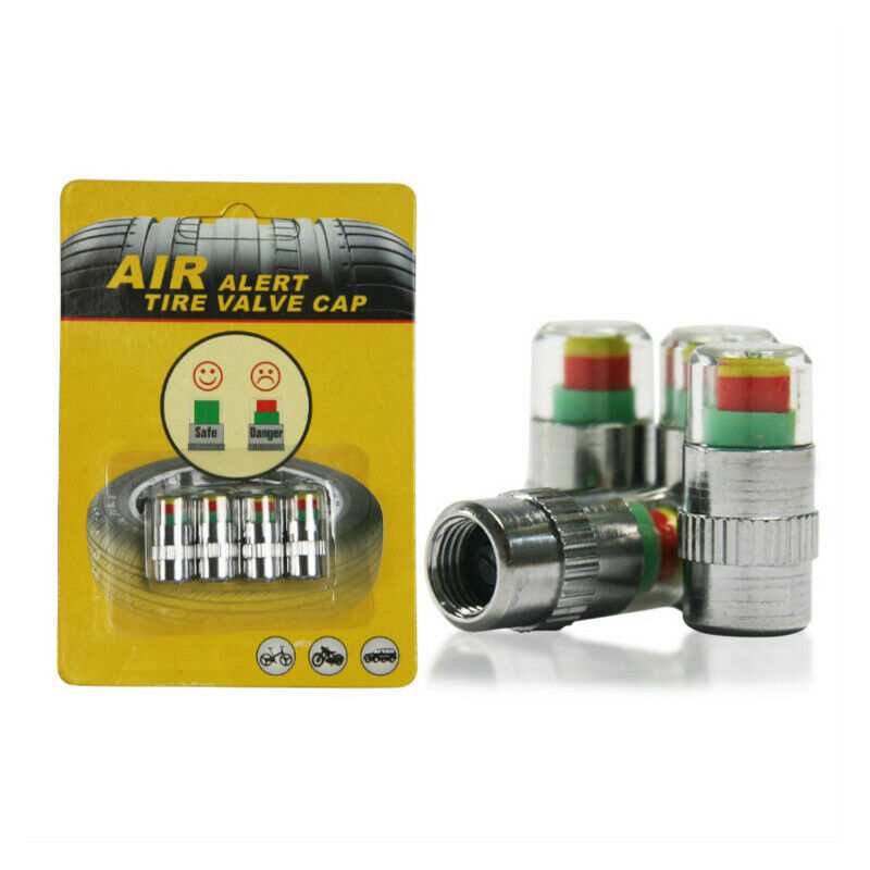 Automotive Alert Tire Pressure Cap Valve Nozzle Tire Pressure Gauge MonitorBDAU