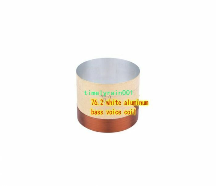 2pcs 76.2mm 8ohm 8Ω ASV speaker bass voice coil White aluminum skeleton