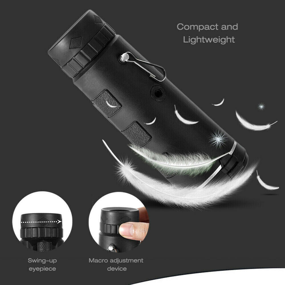 40X60 Portable Zoom Monocular Telescope HD Night Vision Outdoor Hunting Camping