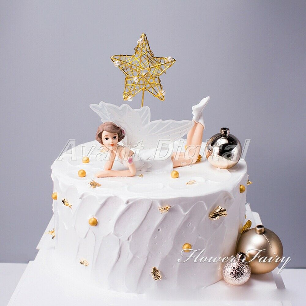 Flying Flower Fairy Lifelike Elegant Cute Desktop Cake Garden Ornament 3 Pcs