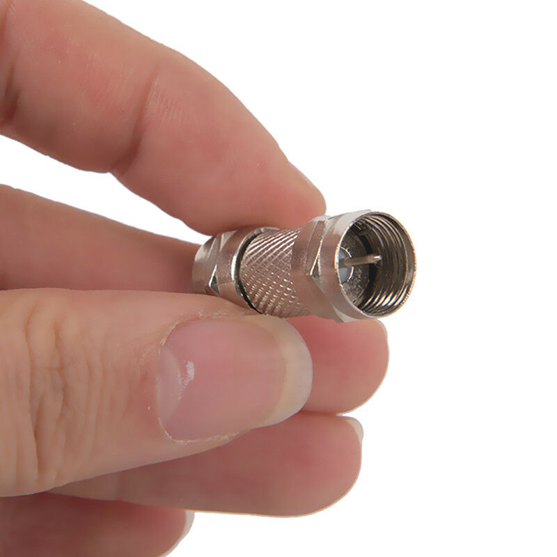 2pcs F type male plug connector socket to RF coax TV aerial female RF ada.l8