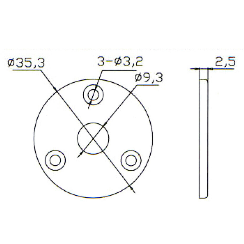 2 Pieces 1/4 Inch Round Socket Plate for Electric Guitar Musical Instrument
